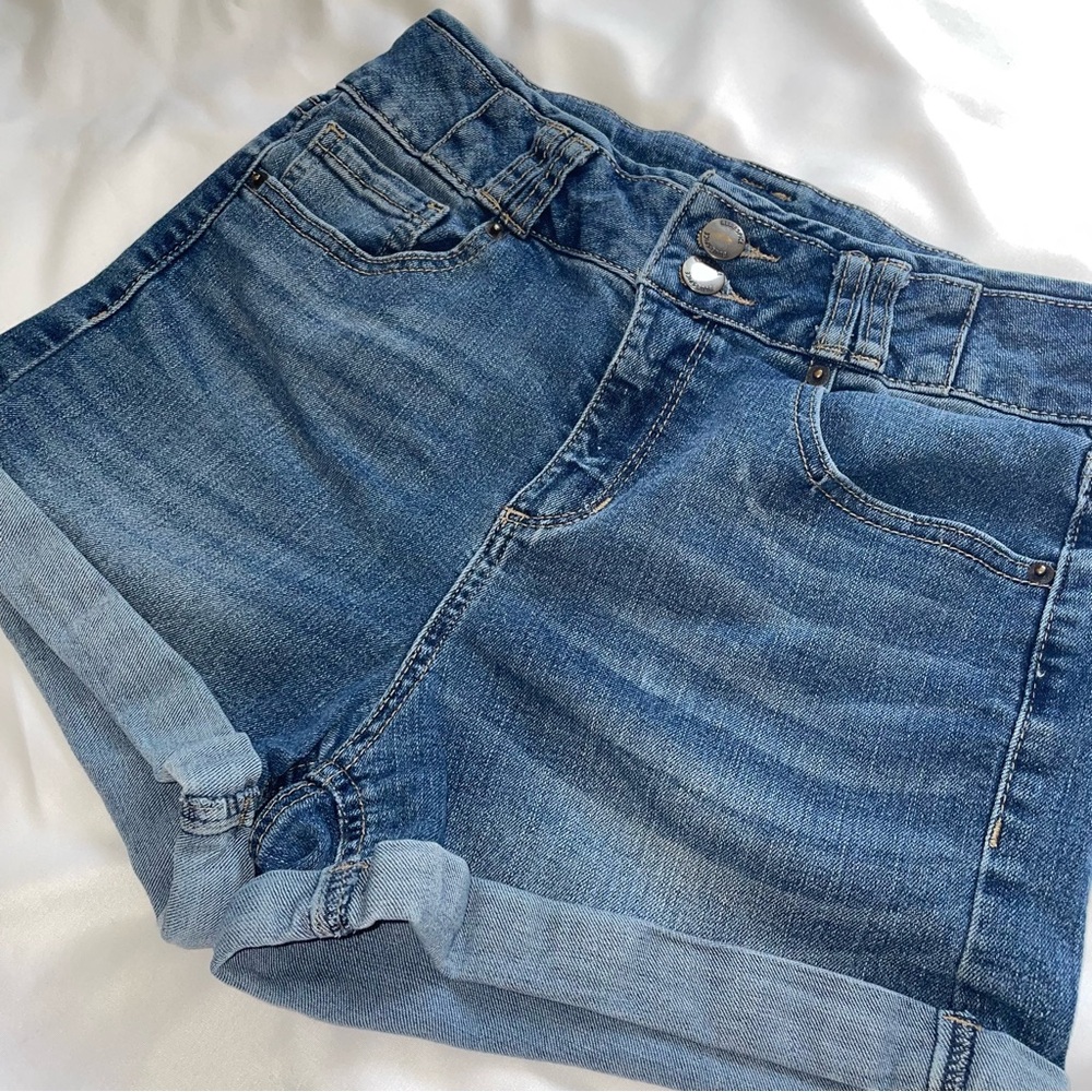 Blue Spice Blue Jean Shorts with Cuffed Hems
